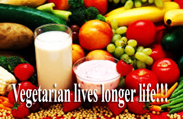 Vegetarian lives longer life!!!